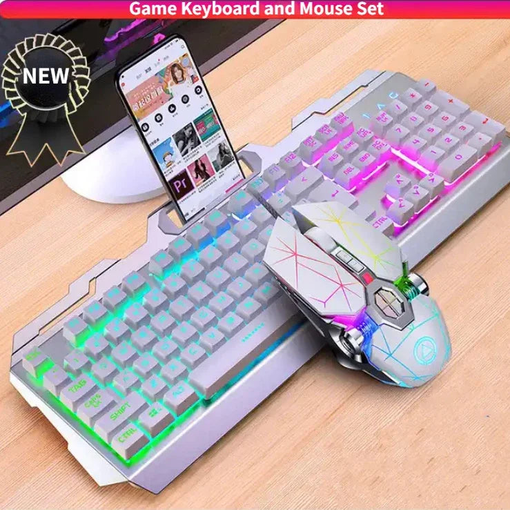 Electric Mechanical Keyboard And Mouse Set